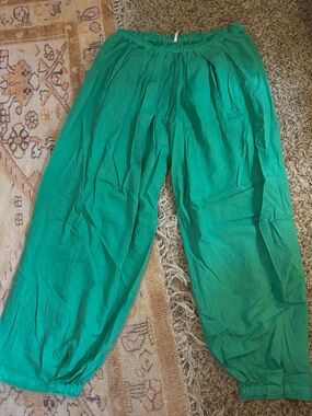Free People Green Flowy Pant